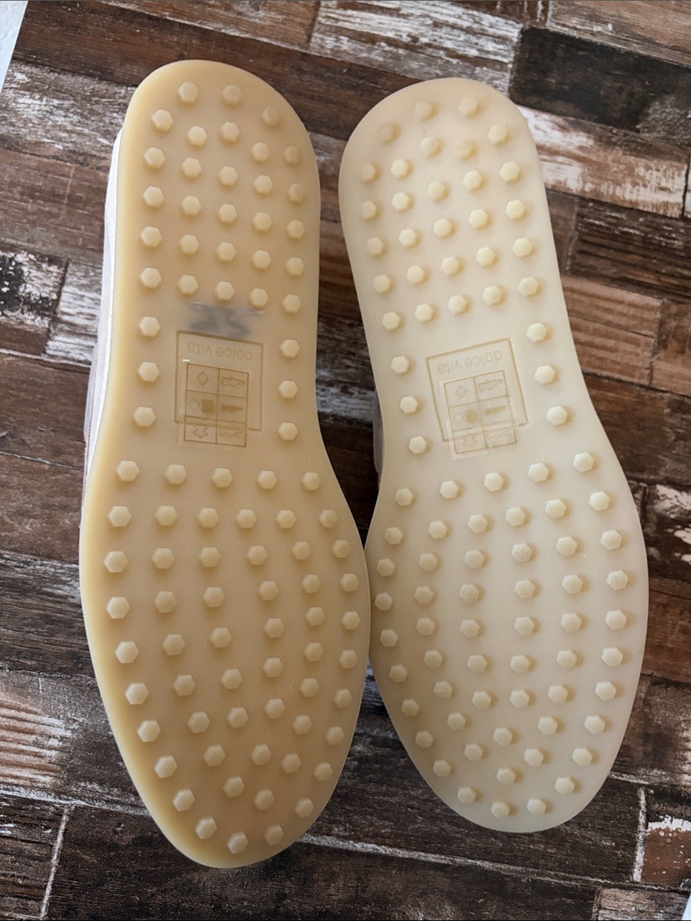 Dolce Vita Beige Canvas Moc-Toe Boat Loafers - Picture 2 of 6